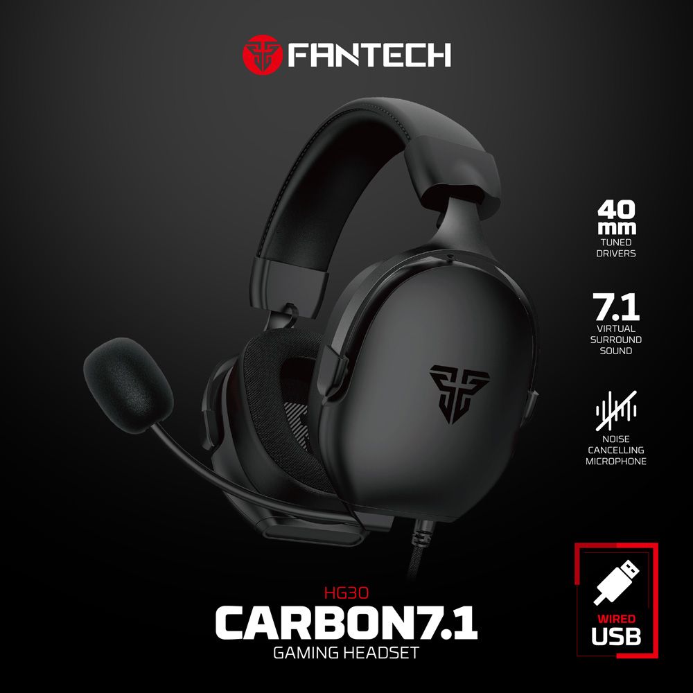 Slusalice Gaming Fantech HG30 Carbon 7.1 crne