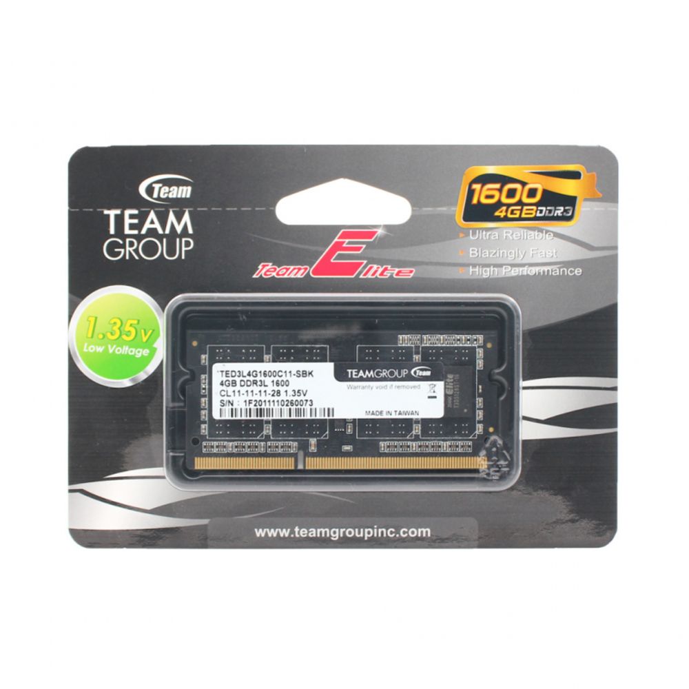 Memorija SODIMM DDR3 4GB 1600MHz TED3L4G1600C11-S01 Team Group