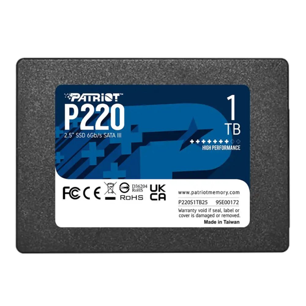 SSD 2.5 SATA3 1TB Patriot P220 550MBs/500MBs P220S1TB25
