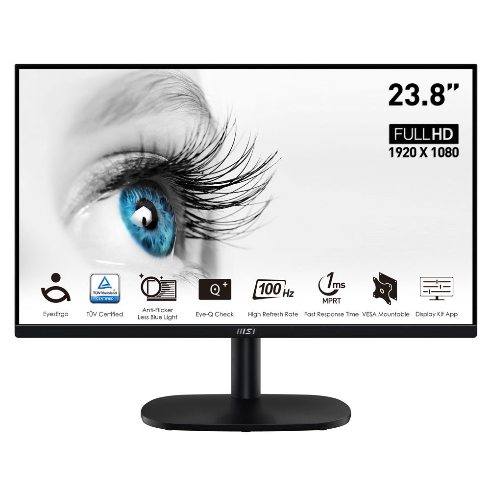 "Monitor MSI 23.8"", MSI PRO MP245V, FHD, VA, 100Hz, 1ms MPRT, HDMI / VGA"