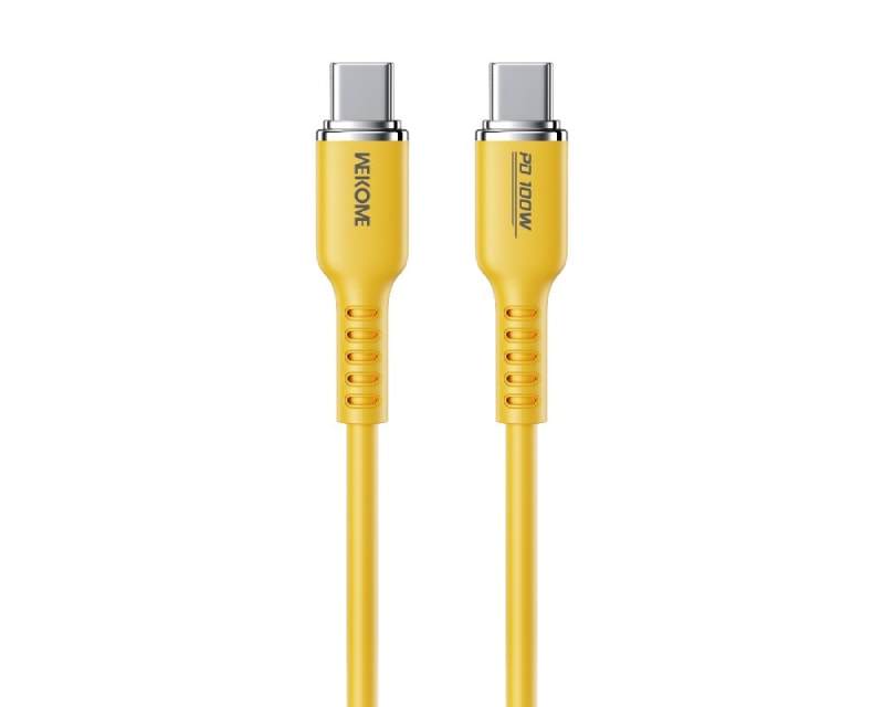 WEKOME WDC-11 Kabl 3.1 USB tip C M/M 1.2m, za Super brzo punjenje 100W/480Mbps, Silicon Soft, žuti