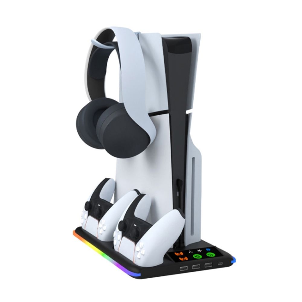 HA8008 EL RGB multifunkcionalni punjac i cooler za PS5 konzolu crni