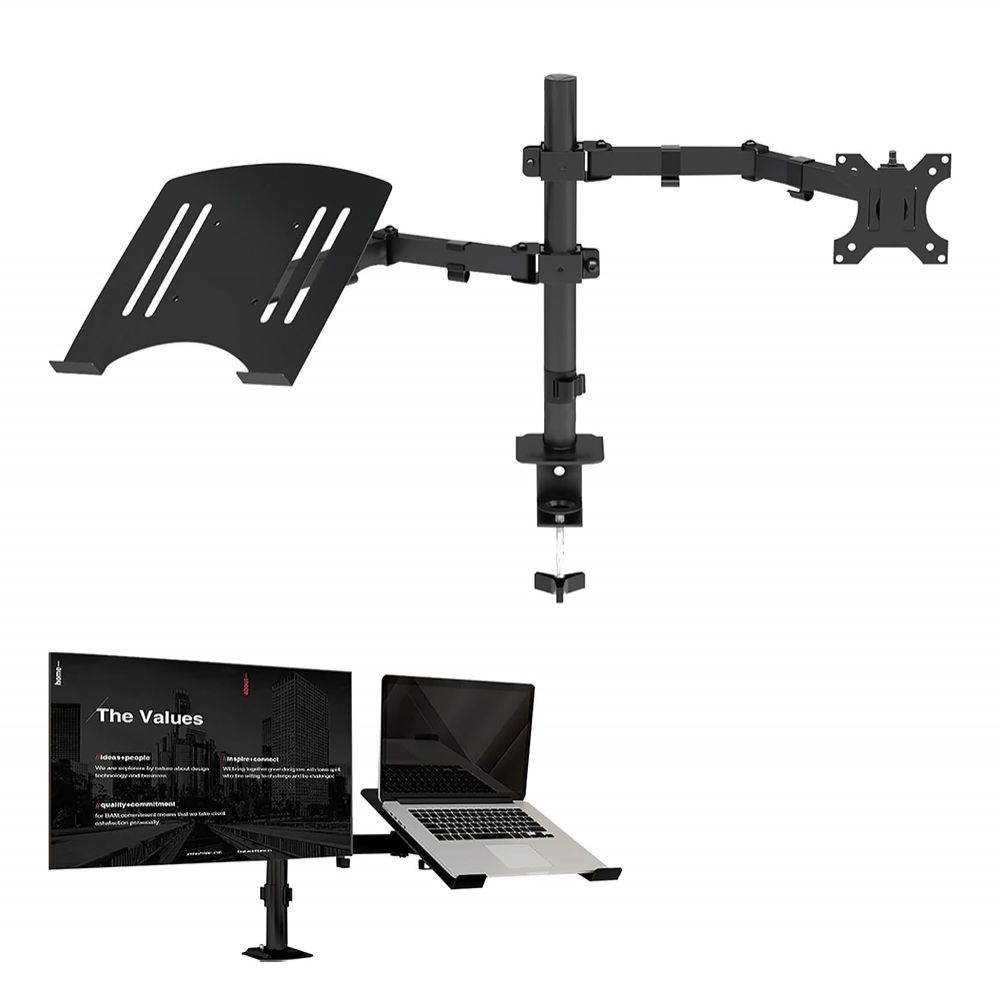 Drzac za monitor + laptop podesivi crni