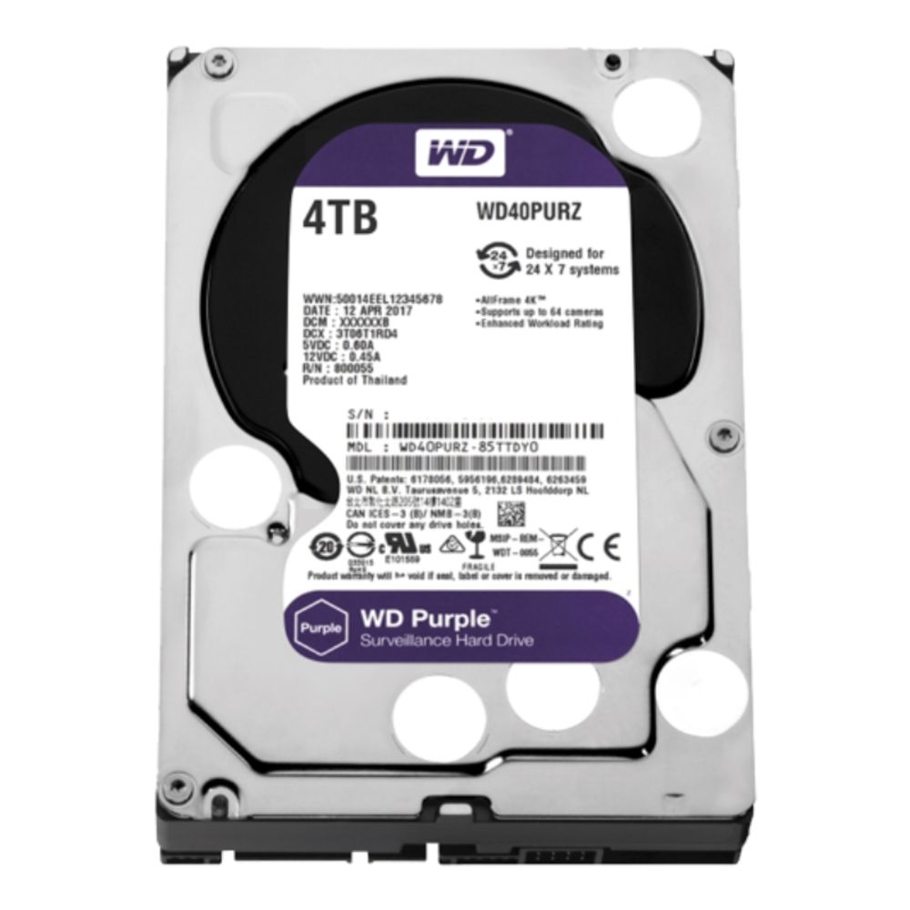 Hard disk 4TB SATA3 Western Digital Caviar 64MB WD40PURZ Purple