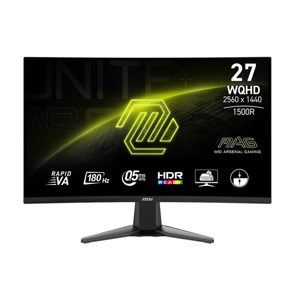 "Monitor MSI 27"", MSI MAG 274CQF VA WQHD 180Hz, 0.5ms, DP / 2XHDMI Zakrivljen"