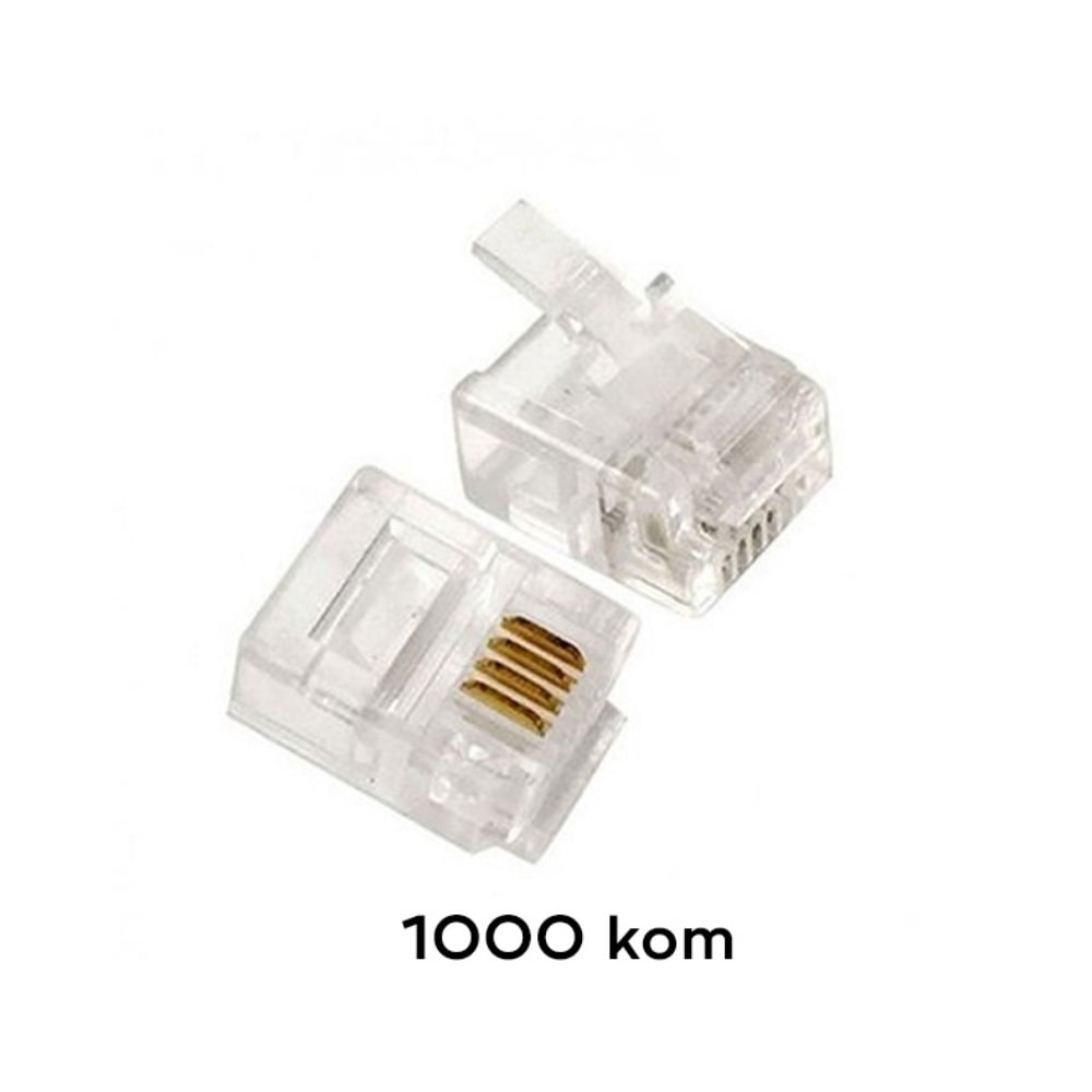 Konektor RJ11 telefonski 6P4C JWD-C13 1000kom
