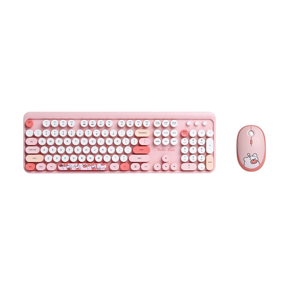 Combo mis i tastatura Coteci 84021 pink